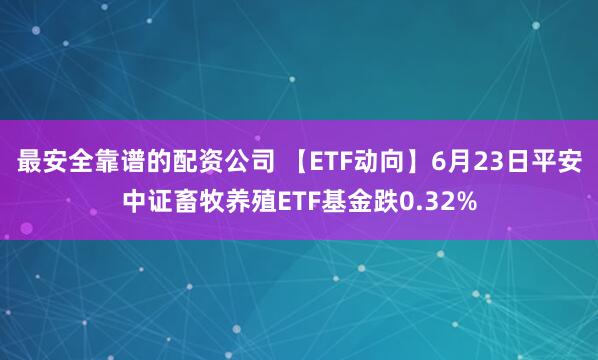 最安全靠谱的配资公司 【ETF动向】6月23日平安中证畜牧养殖ETF基金跌0.32%